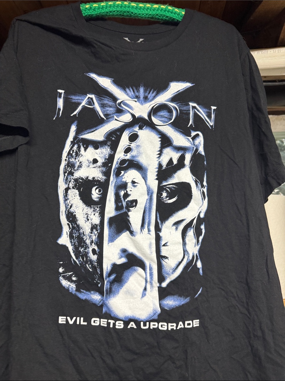 Jason X 2XL Black Graphic Horror Tee Gutter Garbs - 'Evil Gets a Upgrade '
